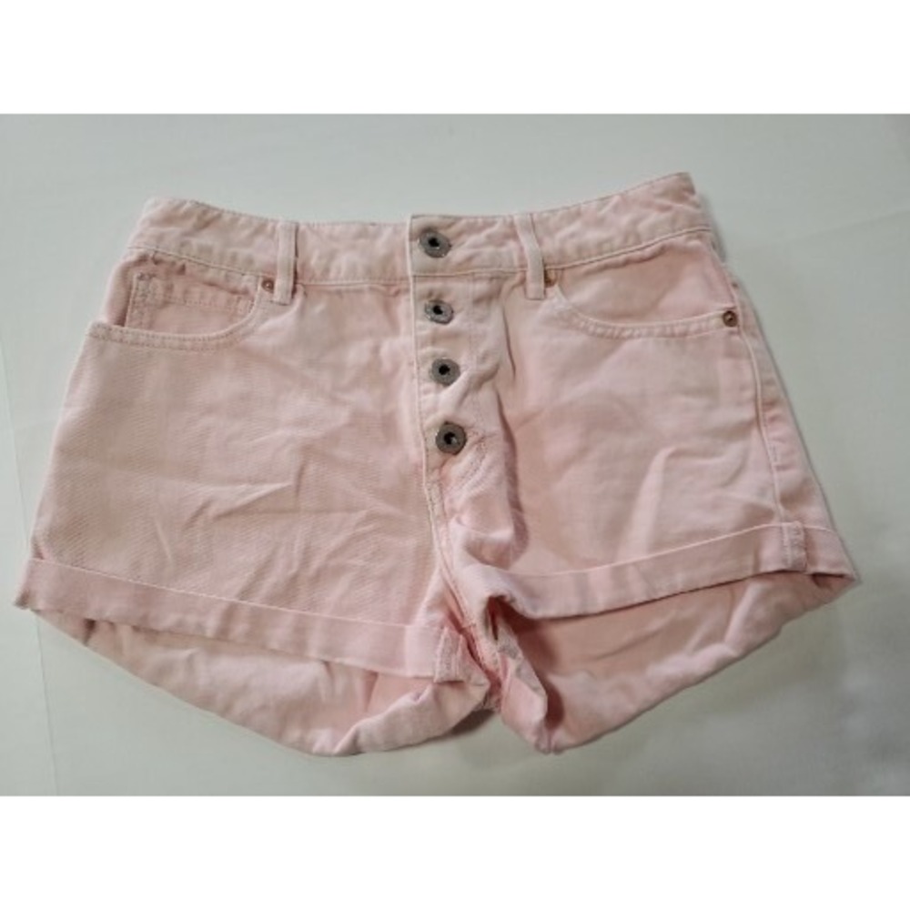 Bullhead Denim Co‎ Pink Rolled Cuff Mom Short 2" Inseam Juniors Size 3